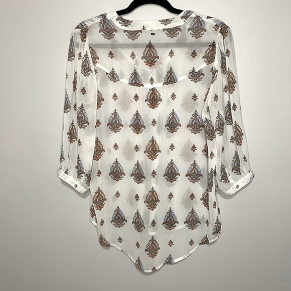 VIV L’EROÁ sheer 3/4 length sleeves top - Picture 6 of 7